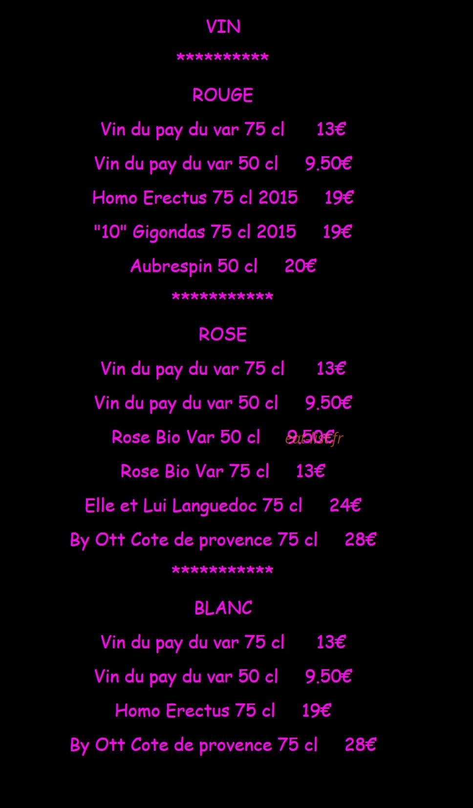 Le Canard de Bois — carte page 3
