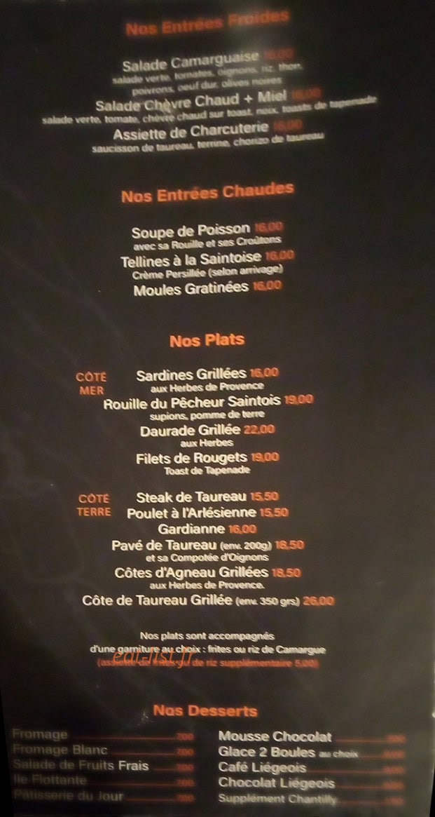 Le Chalut — carte page 1