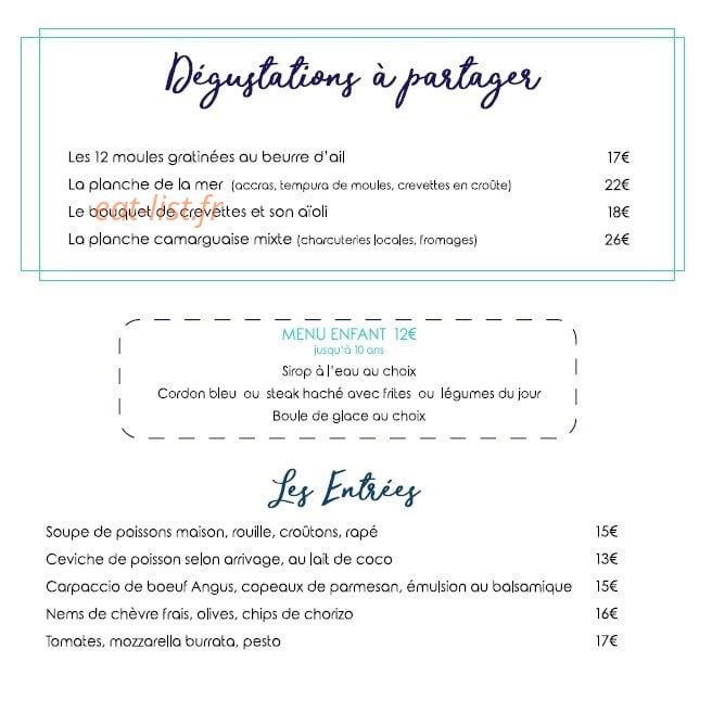 Le Grain de Sel — carte page 1