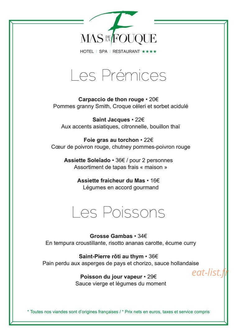 Mas de la Fouque — carte page 2