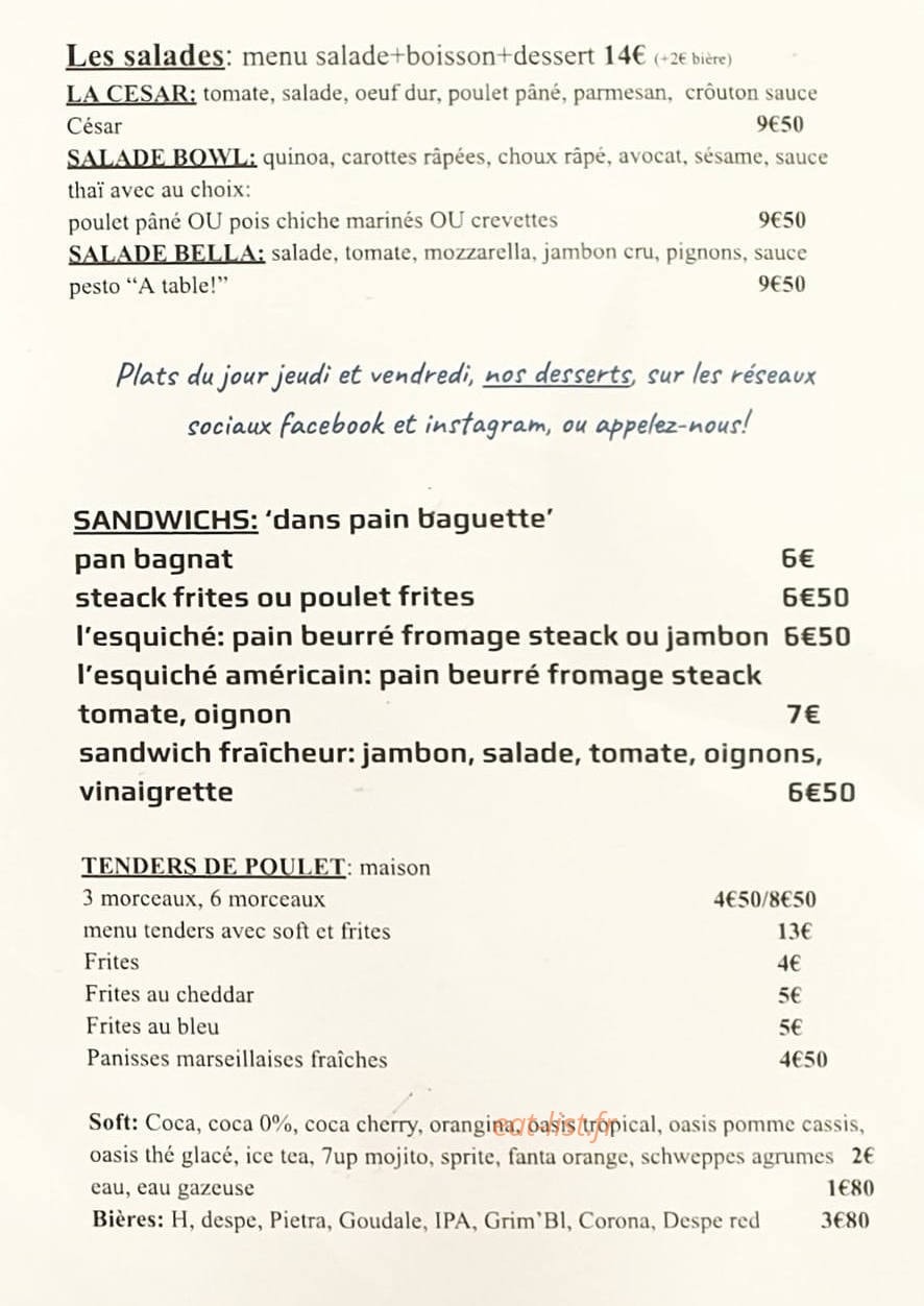 A Table ! — carte page 2