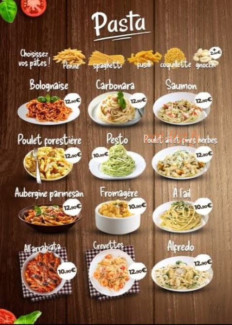 Pronto Pasta — carte page 2