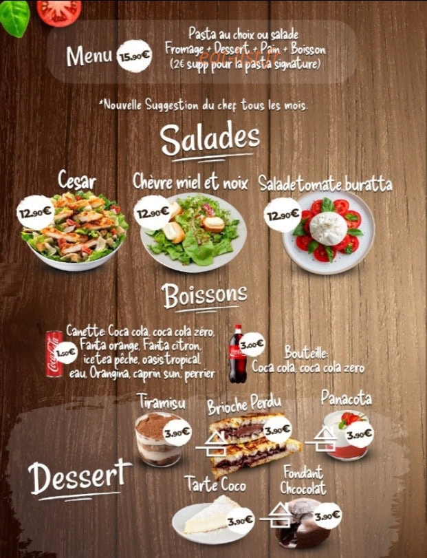 Pronto Pasta — carte page 4