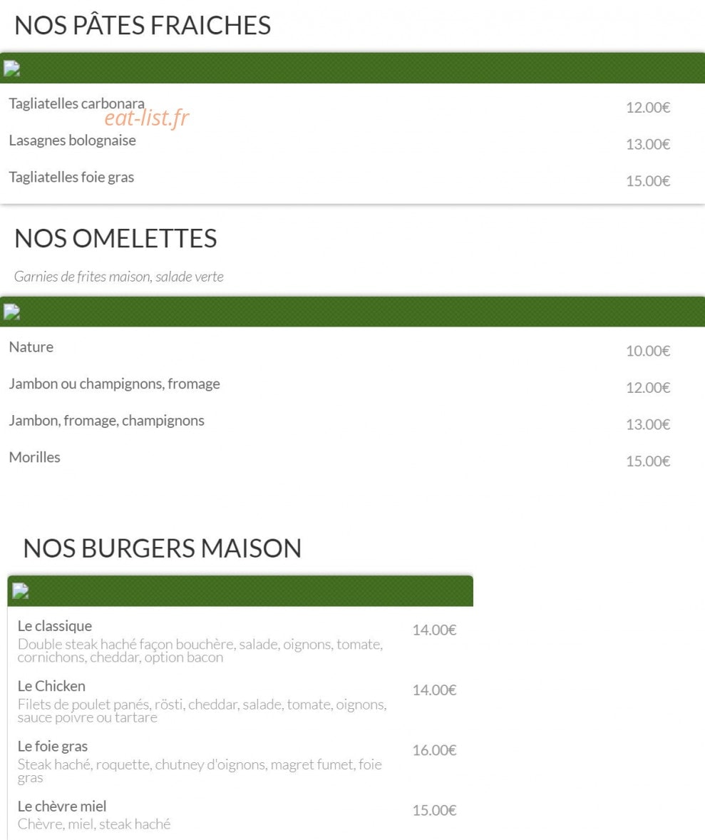 Auberge la Guerine — carte page 3