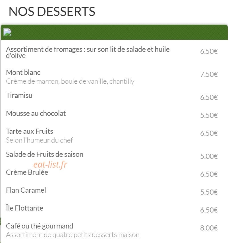 Auberge la Guerine — carte page 4
