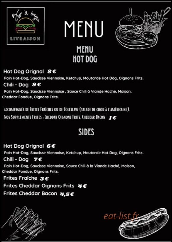 Bar à Burger — carte page 2