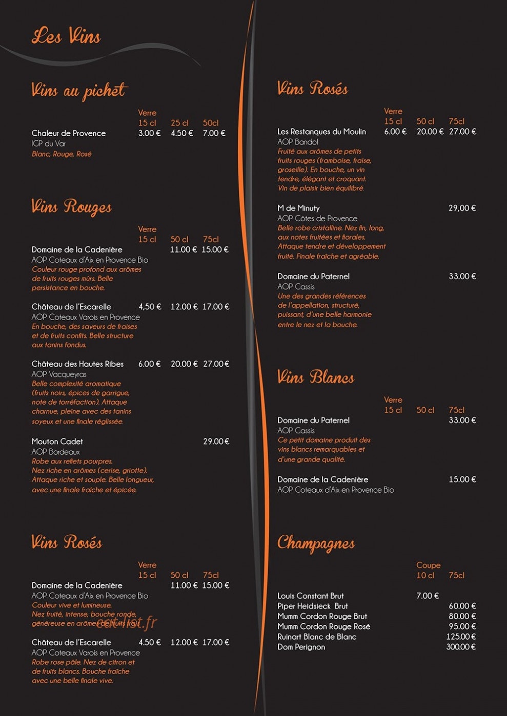 Café Christophe — carte page 2