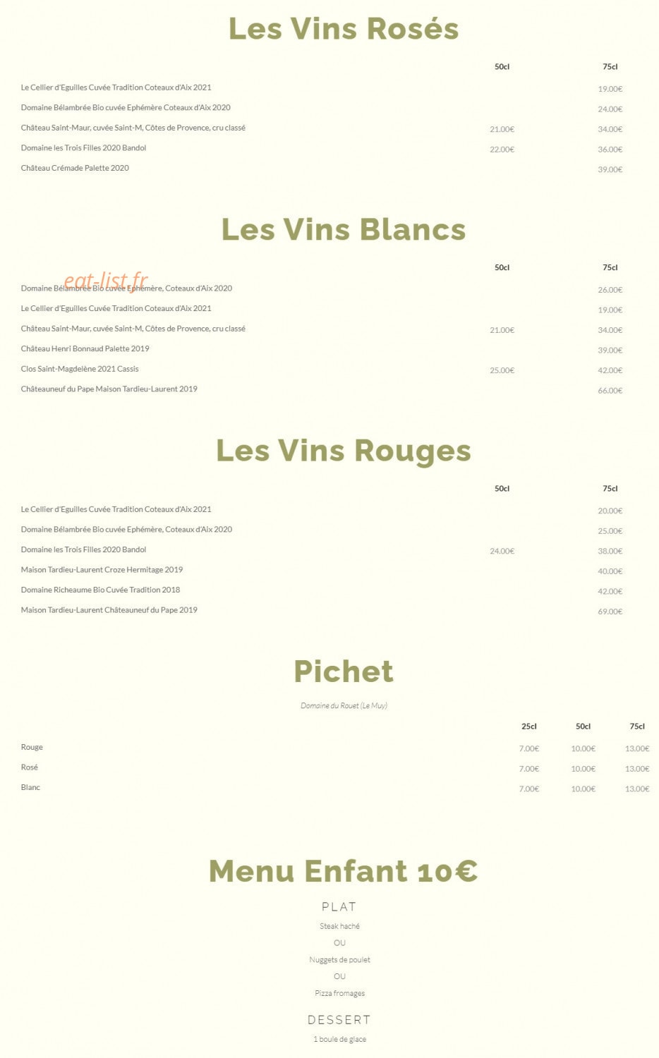 Chez Les Longu — carte page 6