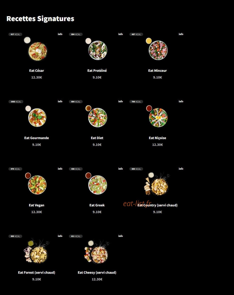 Eat Salad — carte page 12