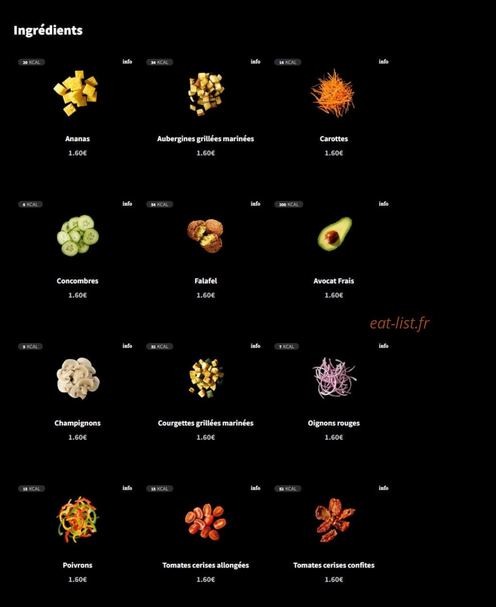 Eat Salad — carte page 3