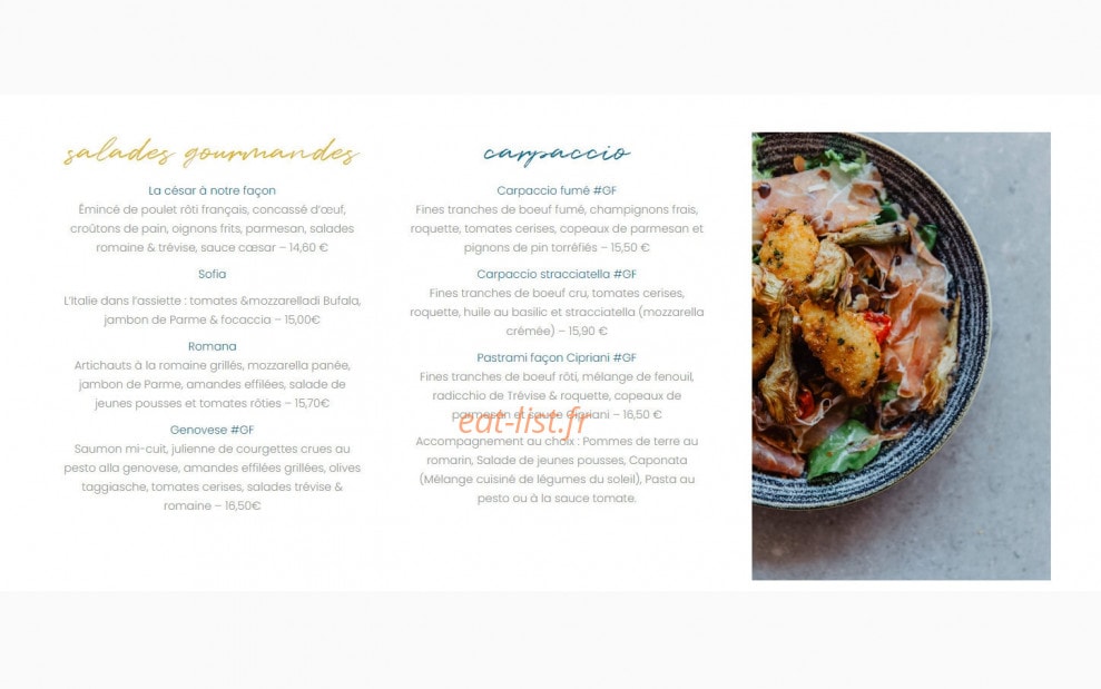 Il Ristorante — carte page 2