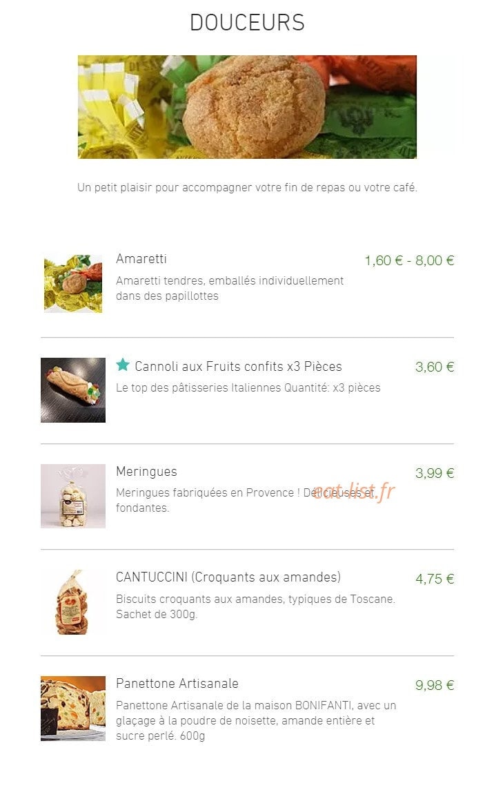L' Atelier à Pâtes — carte page 6