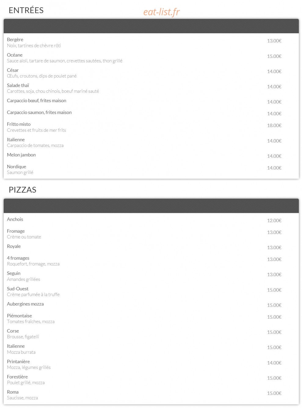 Le Zen — carte page 1