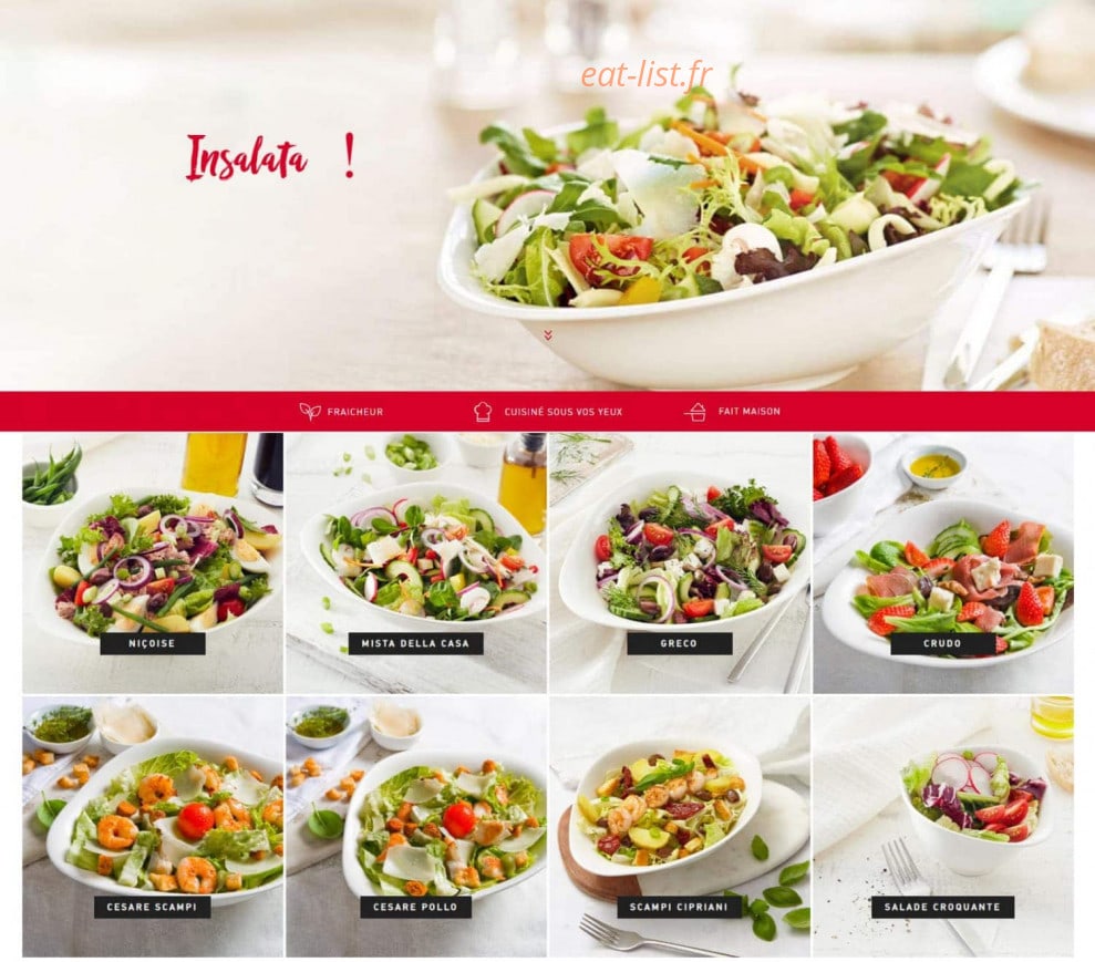 Vapiano — carte page 1