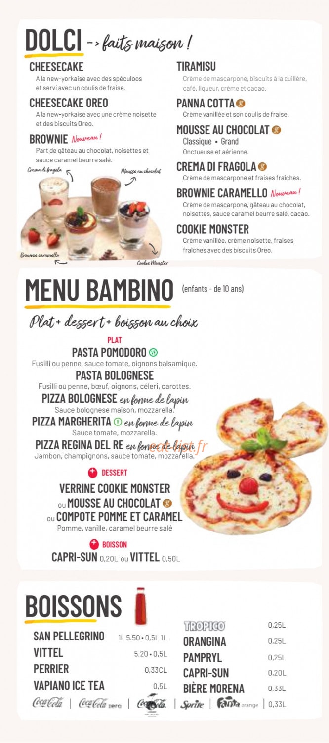 Vapiano — carte page 5