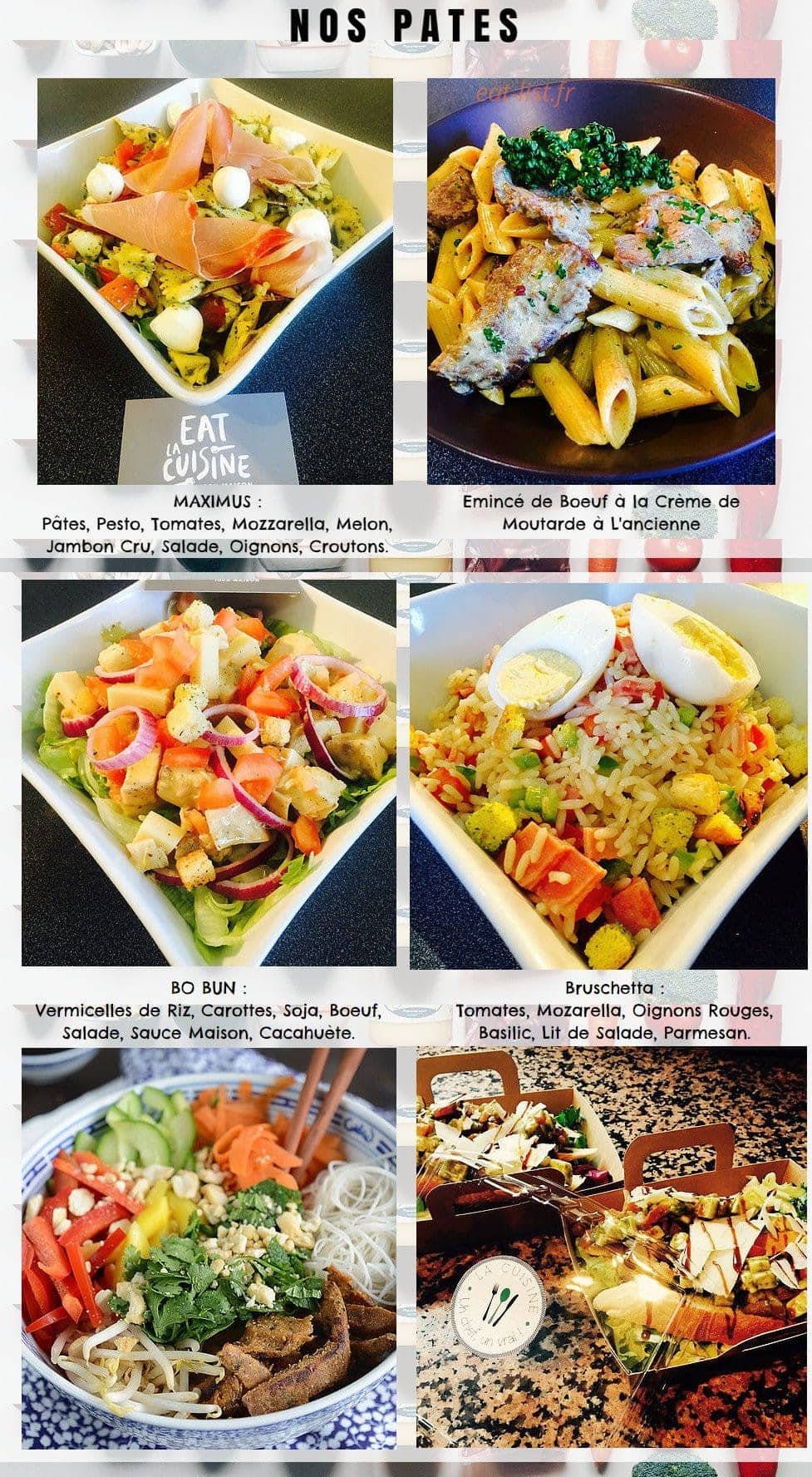 Eat la cuisine — carte page 2