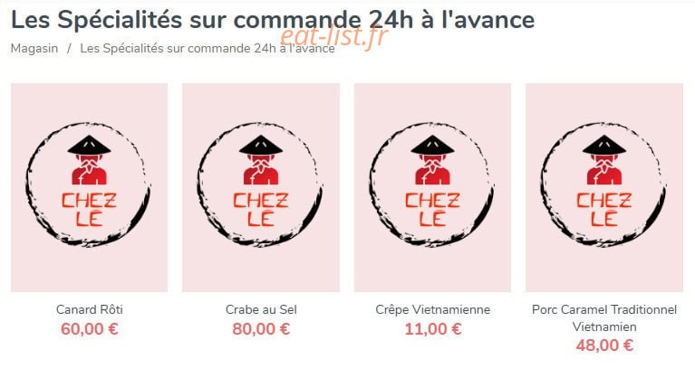 Chez Lê — carte page 6