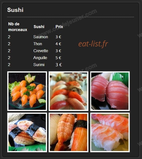Maison sushi — carte page 4