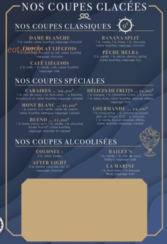 Cafe De La Marine — carte page 3