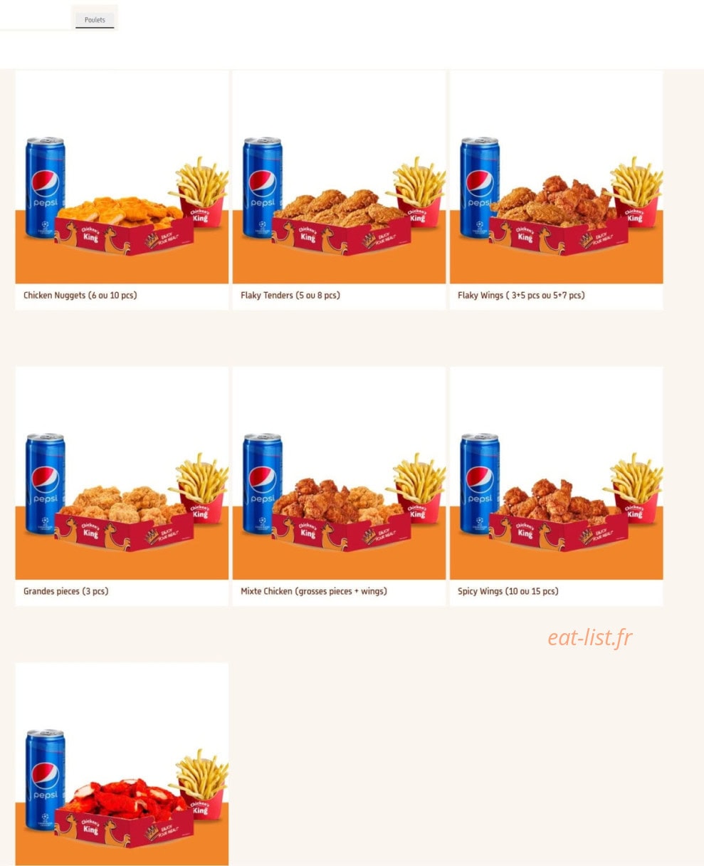 Chicken's King — carte page 2