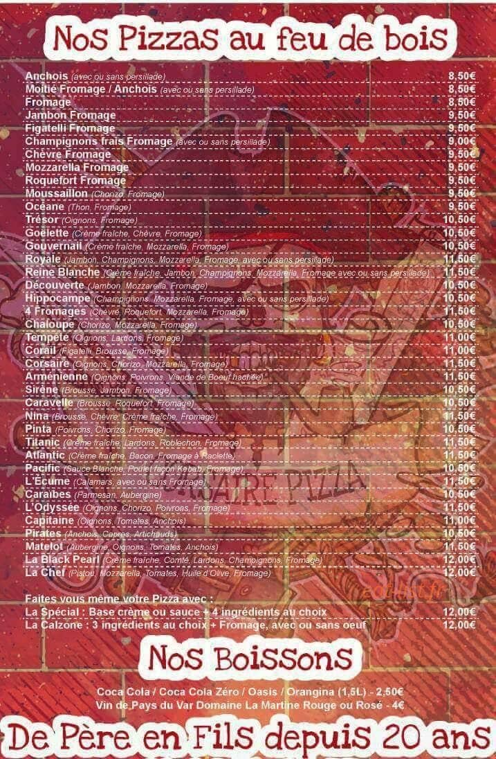 Corsaire pizza — carte page 2