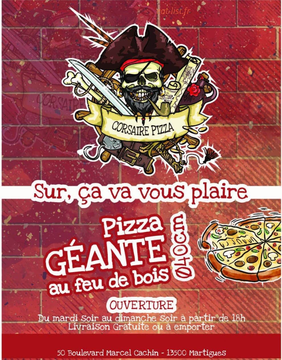 Corsaire pizza — carte page 1