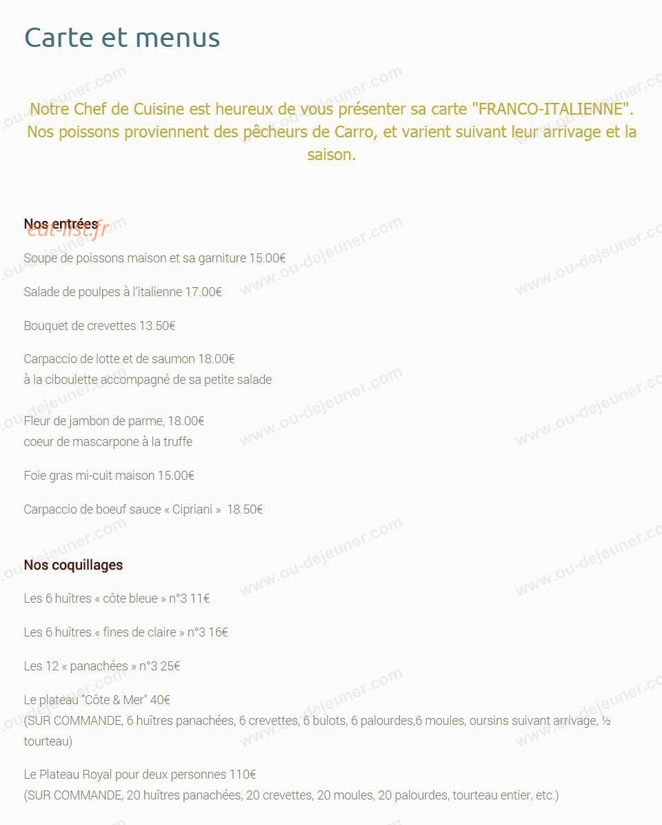 Côte et Mer — carte page 1