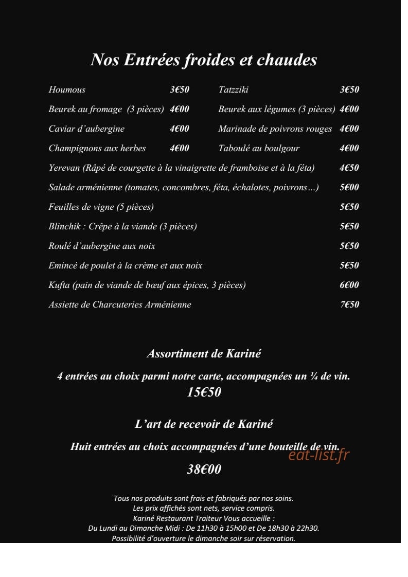 Kariné — carte page 1