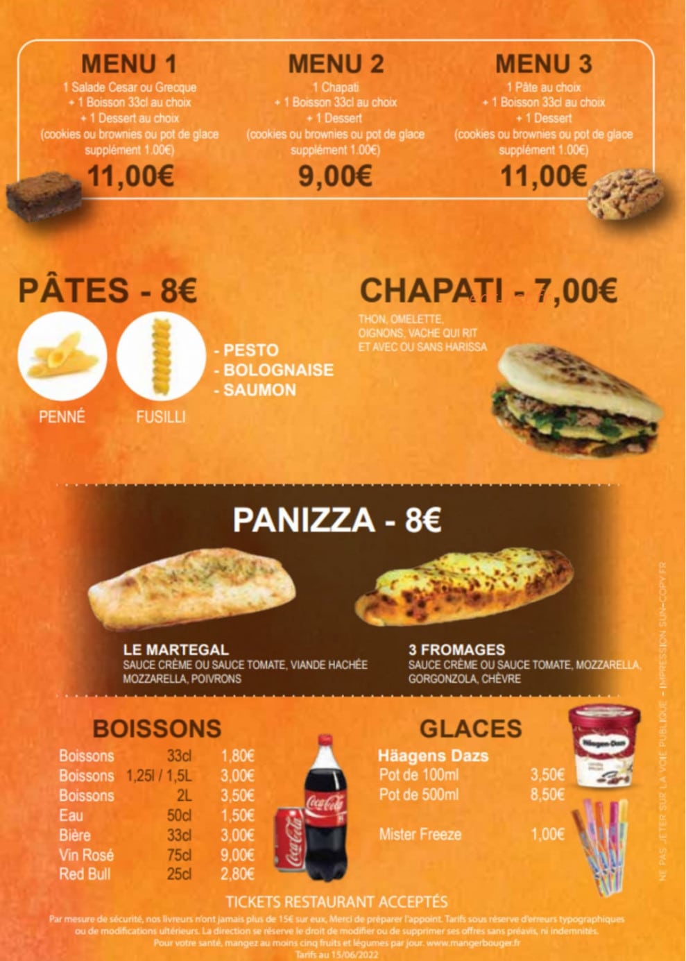 L’Etoile Pizza — carte page 4