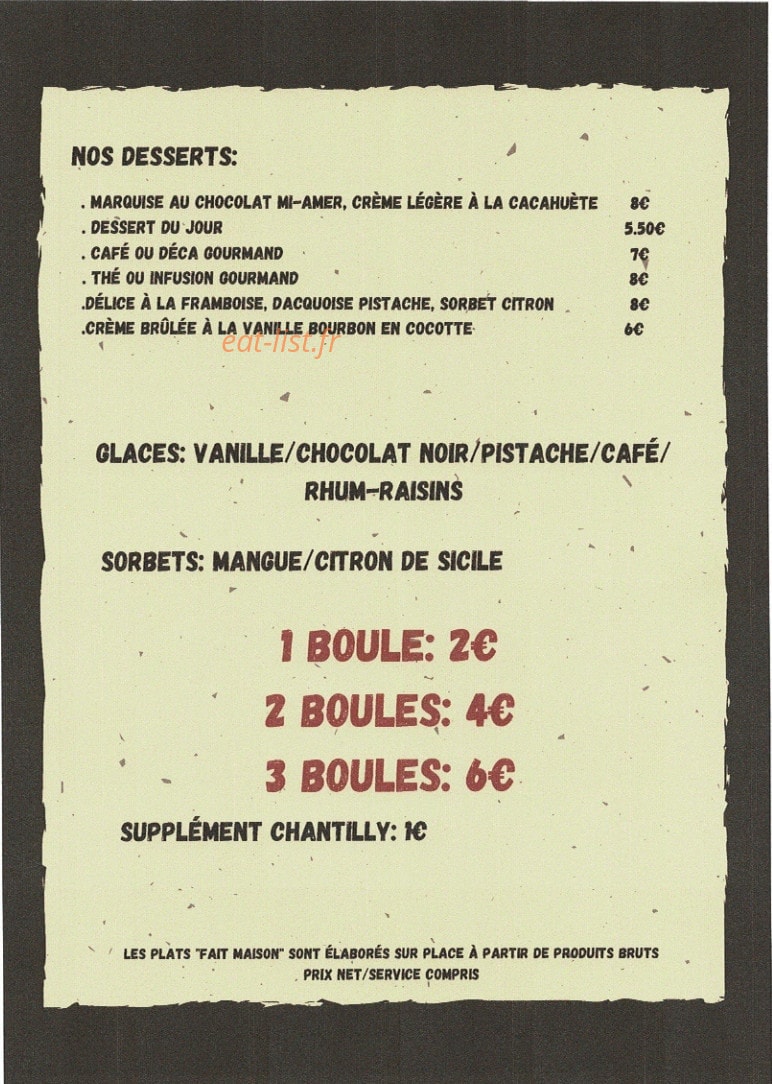La Cocotte de l'île — carte page 3
