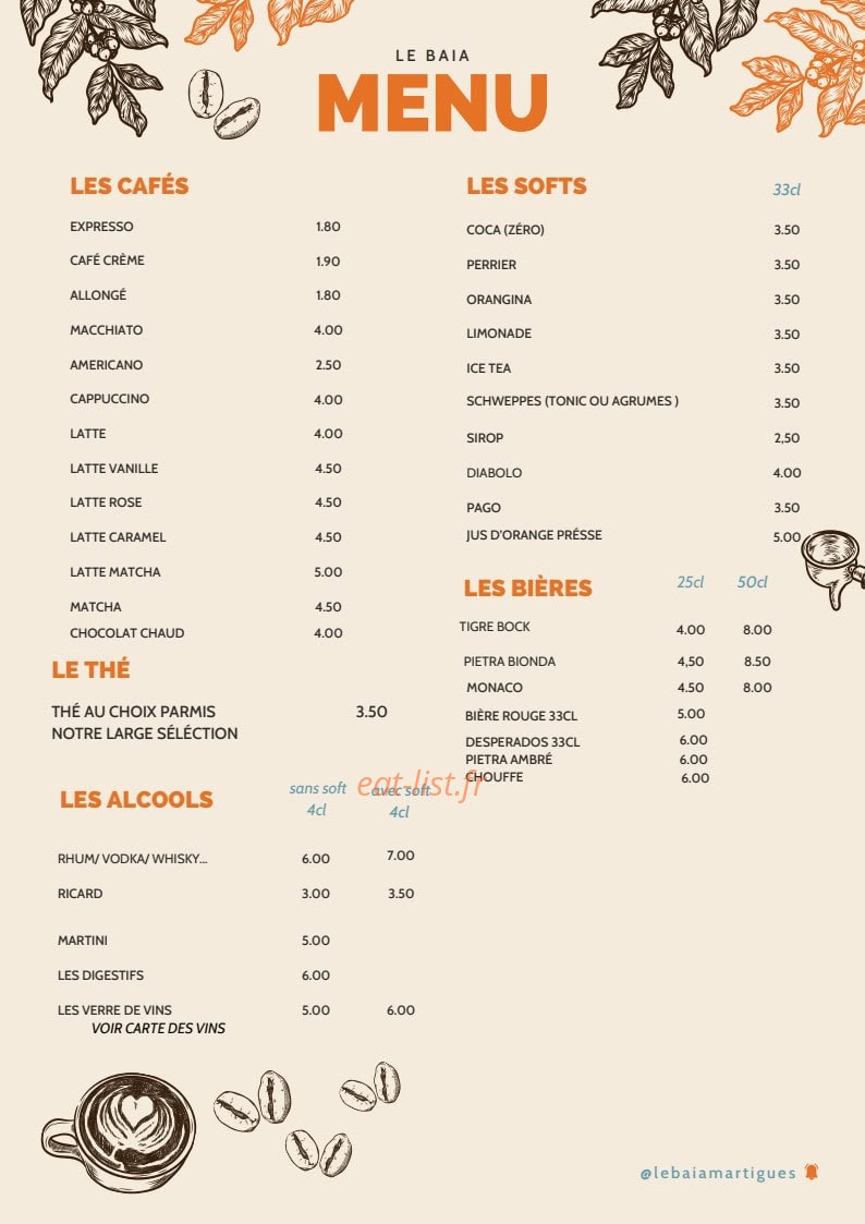 Le Baia — carte page 3