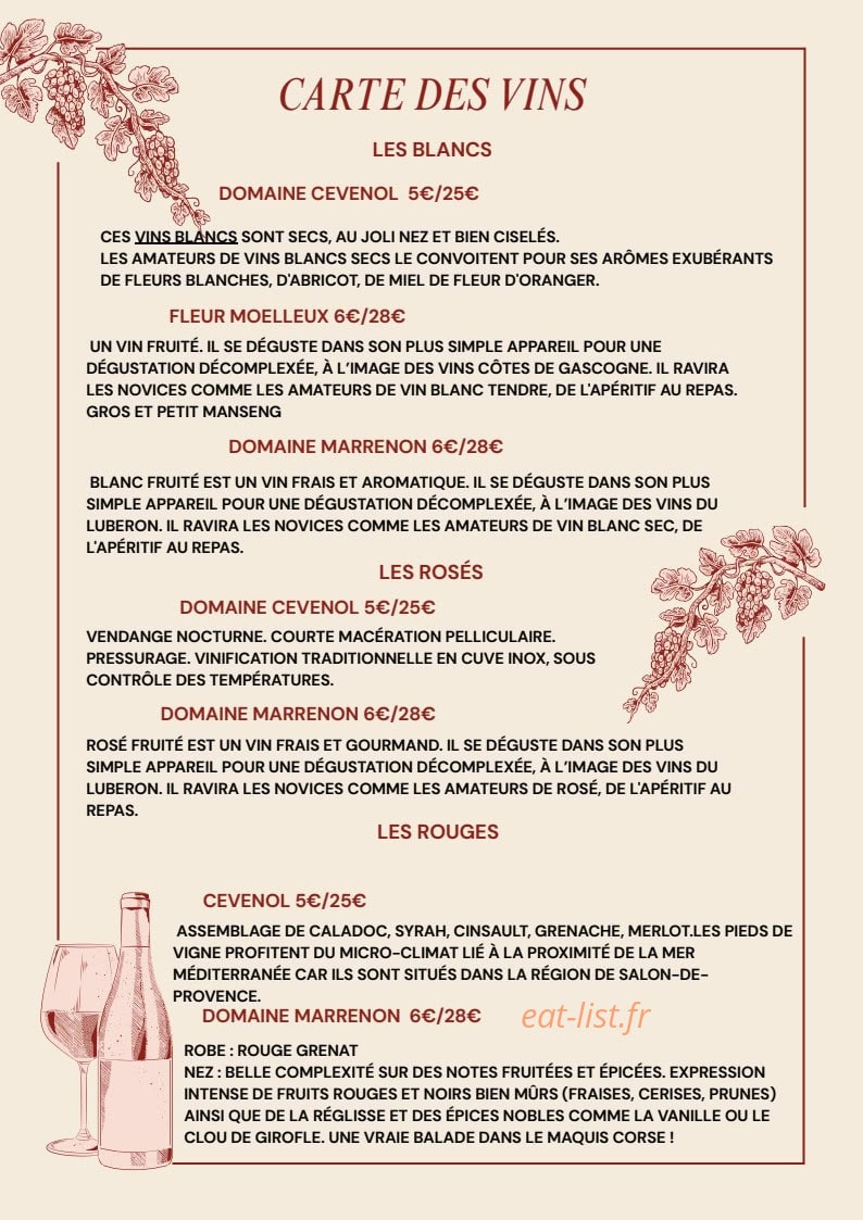 Le Baia — carte page 4
