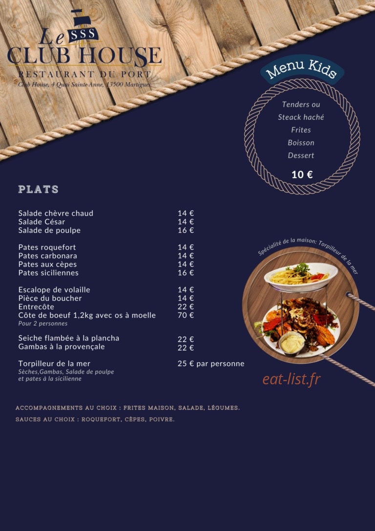 Le club house — carte page 1