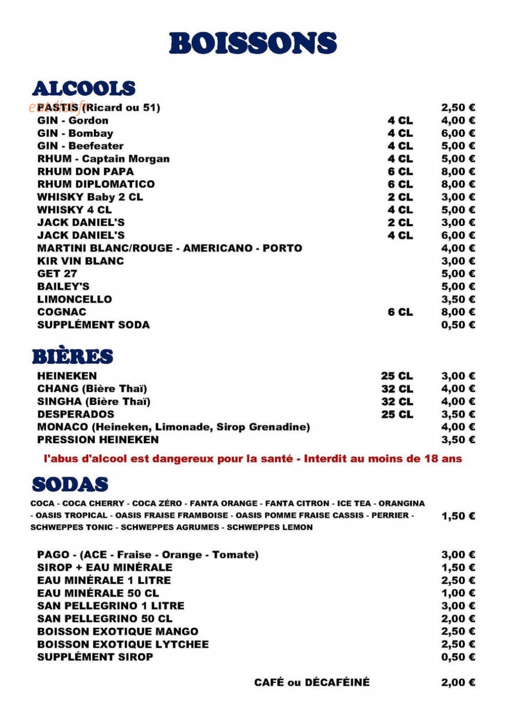 Le Delicious Carro — carte page 5