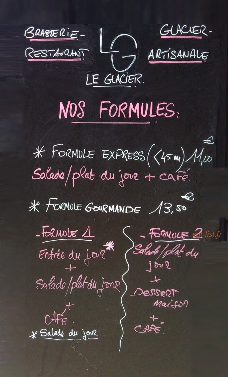 Le Glacier — carte page 2
