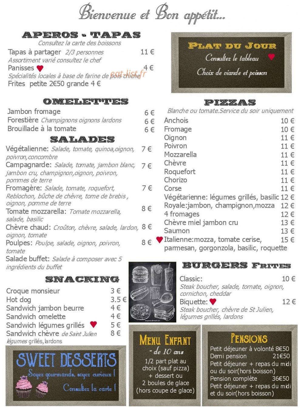 Le Restô du marius — carte page 2