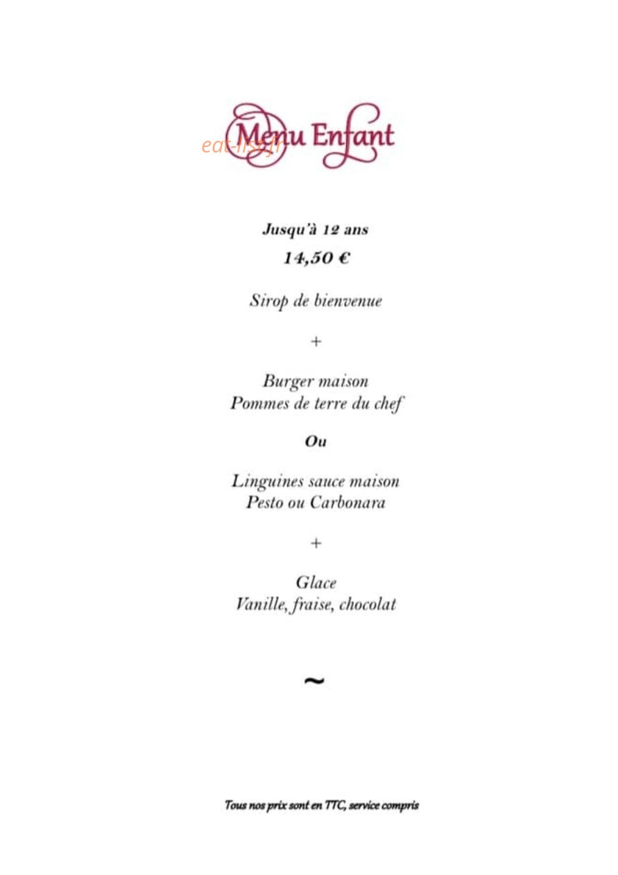 Les Agapes — carte page 8