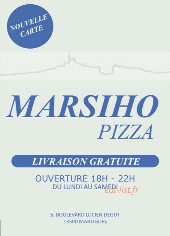 Marsiho Pizza — carte page 1