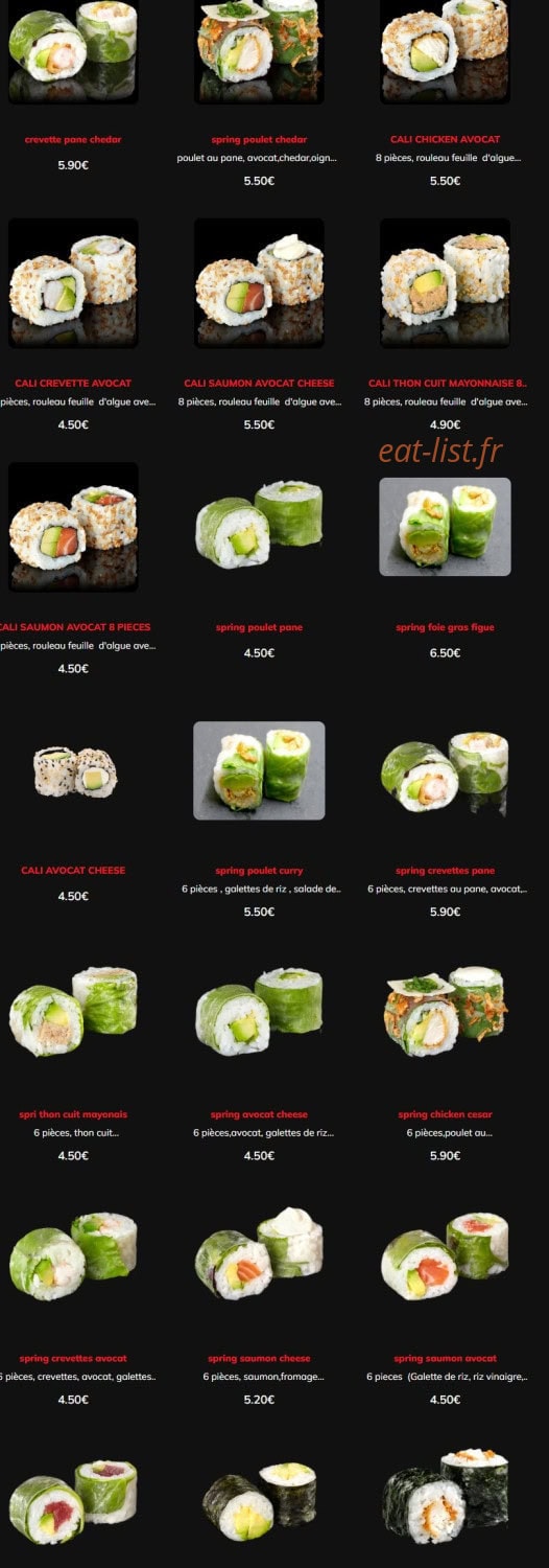 Nemo sushi — carte page 4