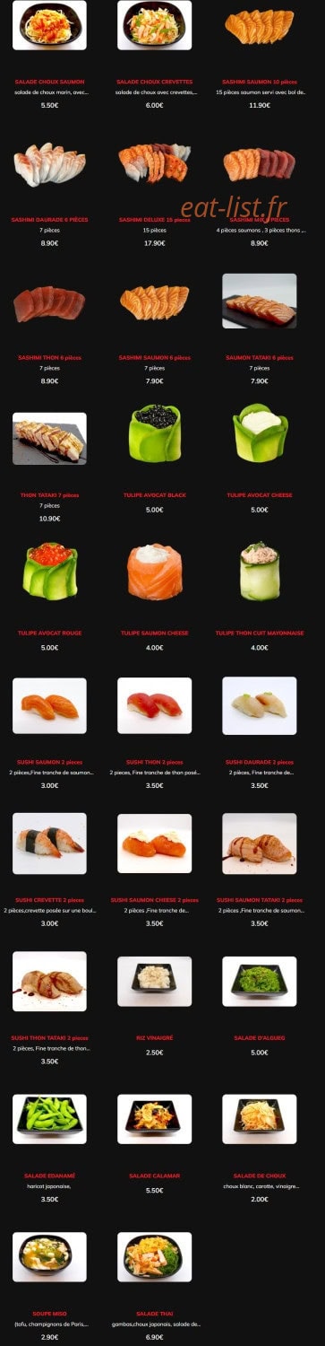 Nemo sushi — carte page 1