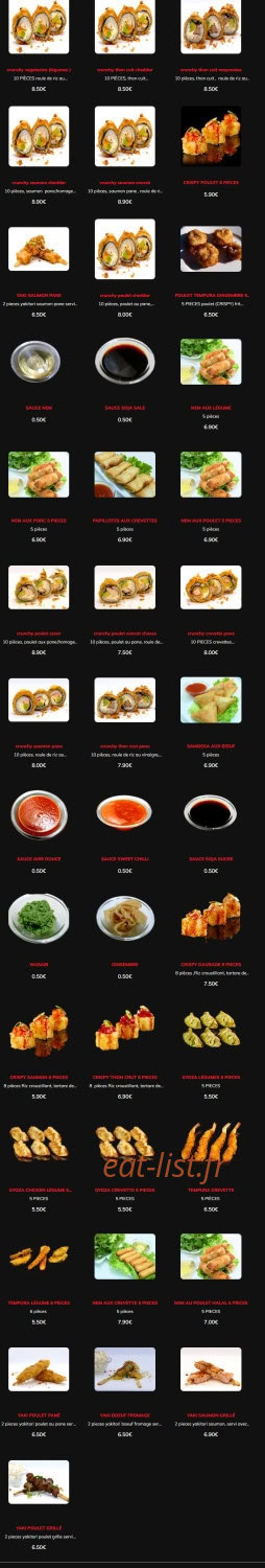 Nemo sushi — carte page 3