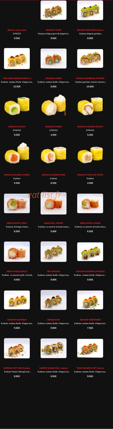 Nemo sushi — carte page 7