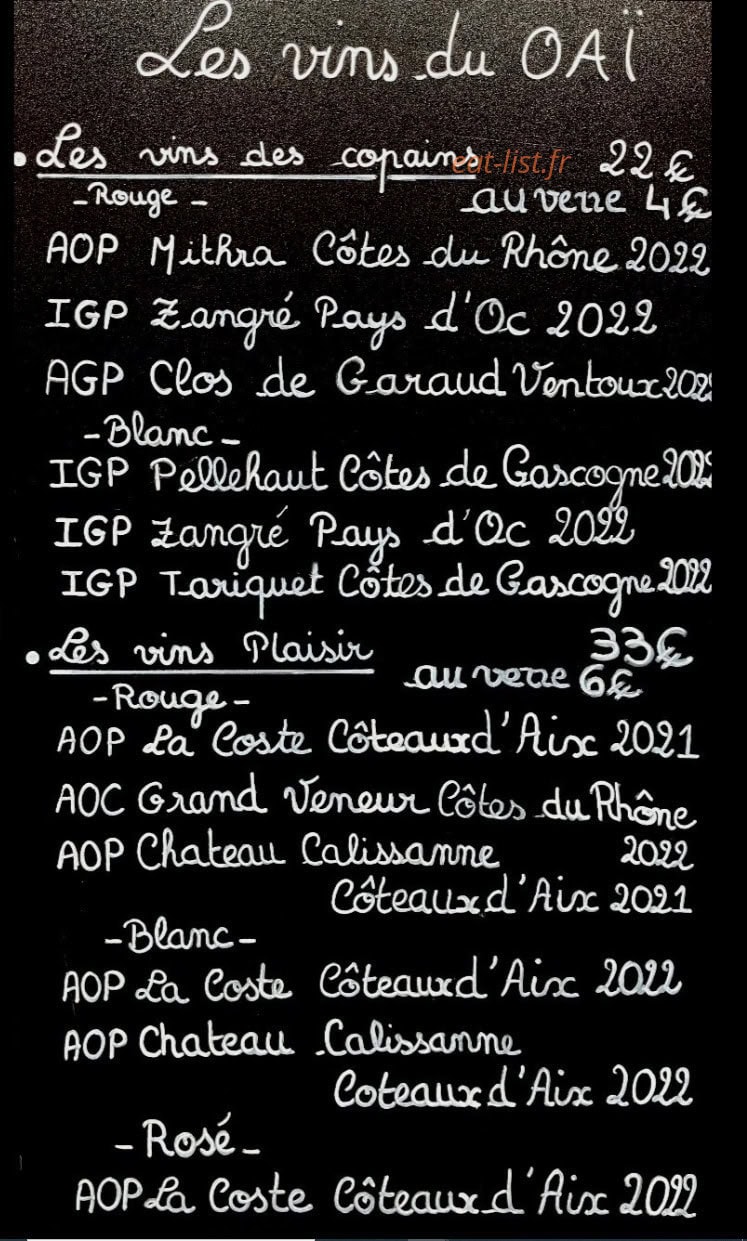 OAÏ — carte page 1