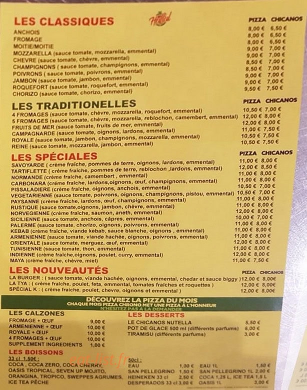 Pizza Chrono — carte page 2
