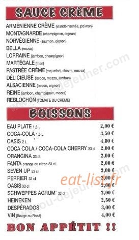 Pizzapart — carte page 2