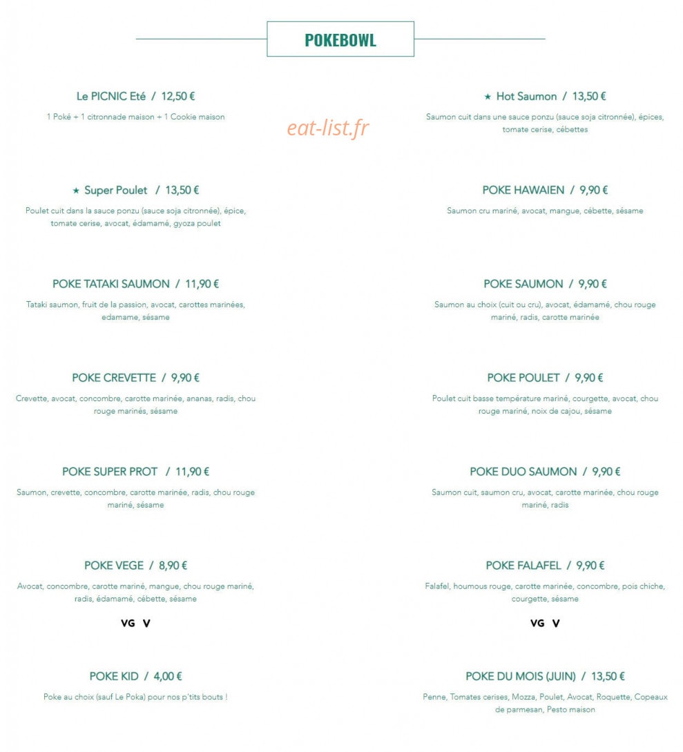 Pokabowl — carte page 2