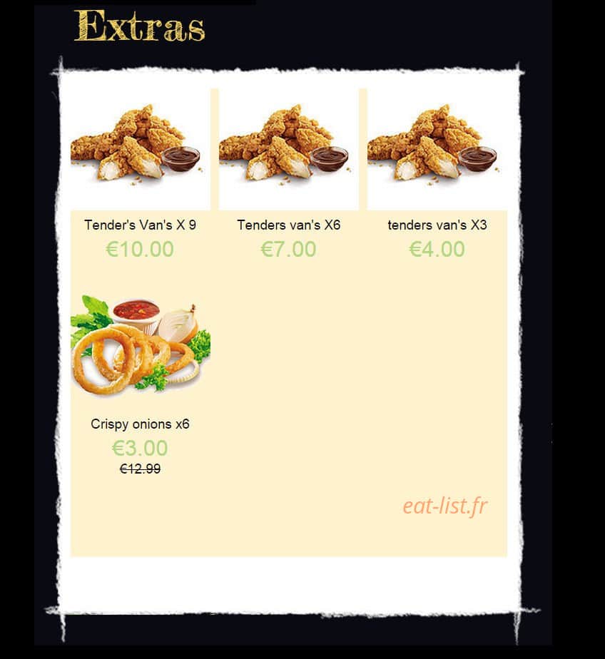 VansAndBurger — carte page 3