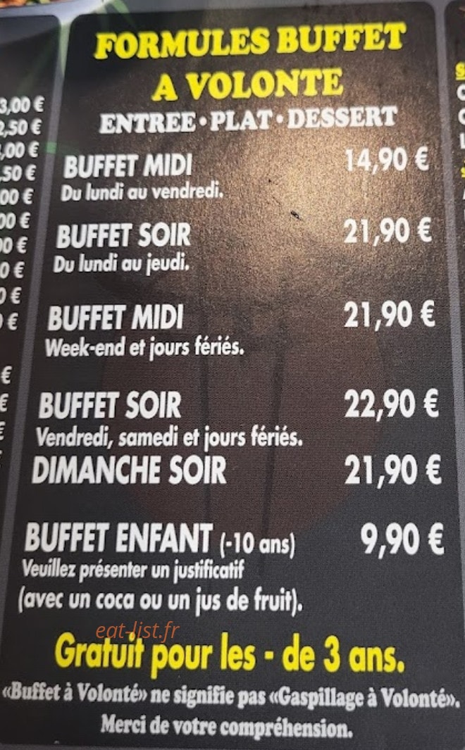 Be Wok — carte page 1