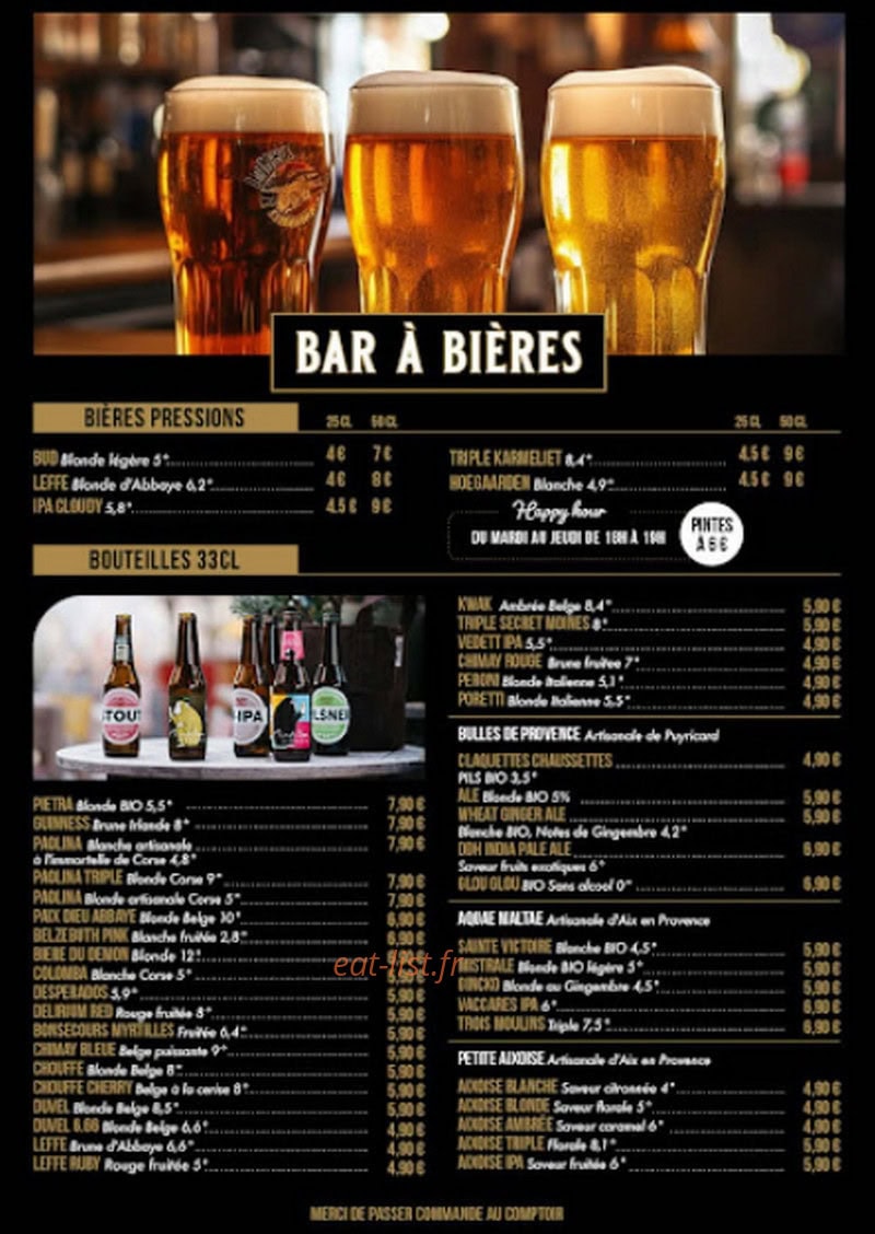 La Cantina des Halles — carte page 3