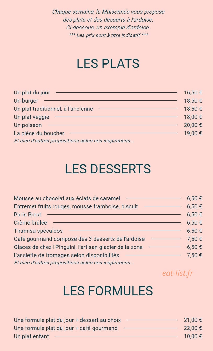 La Maisonnée — carte page 1